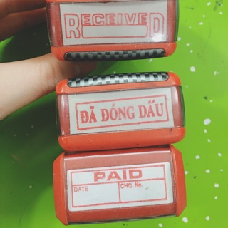 Mộc dấu có sẵn  ĐÃ THANH TOÁN / ĐÃ THU TIỀN / ĐÃ KIỂM TRA / BÁN HÀNG QUA ĐIỆN THOẠI