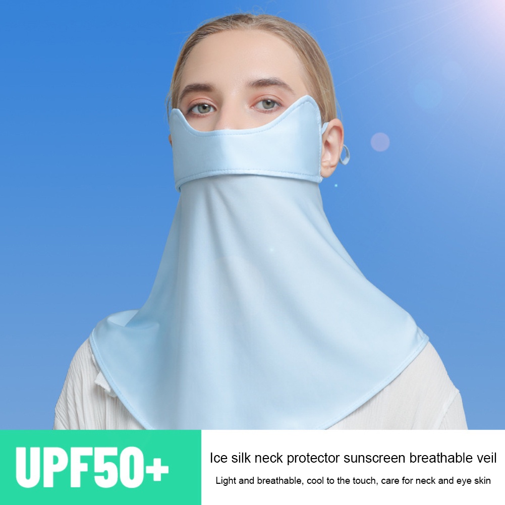 Khẩu Trang Vải Viscose Thoáng Khí Chống Nắng Khăn Che Làm Mát Khăn Choàng Cổ Vòng Đeo Tai Cho Hoạt Động Ngoài Trời Mùa Hè Okase