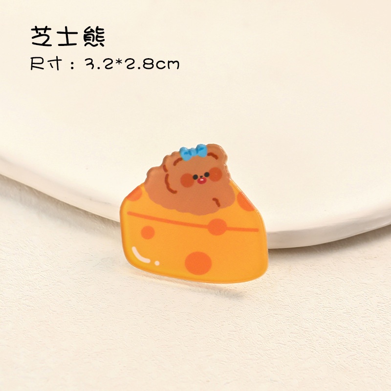 Ghim Cài Áo Bằng acrylic Hình Hoạt Hình Đáng Yêu