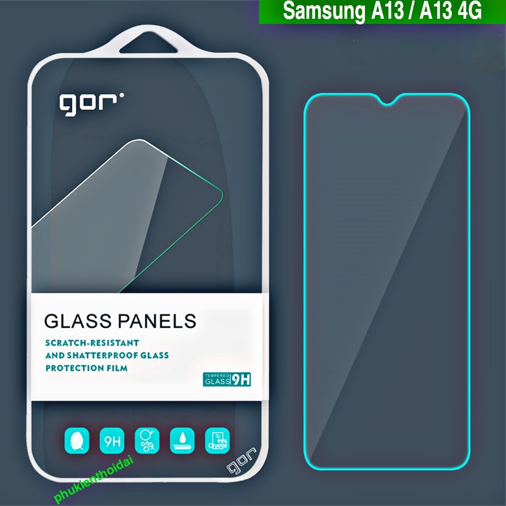 Cường lực Samsung A13 / A13 4G / A12 / M12 / A14 / A14 5G / M14 5G hiệu Gor trong suốt bóng mượt