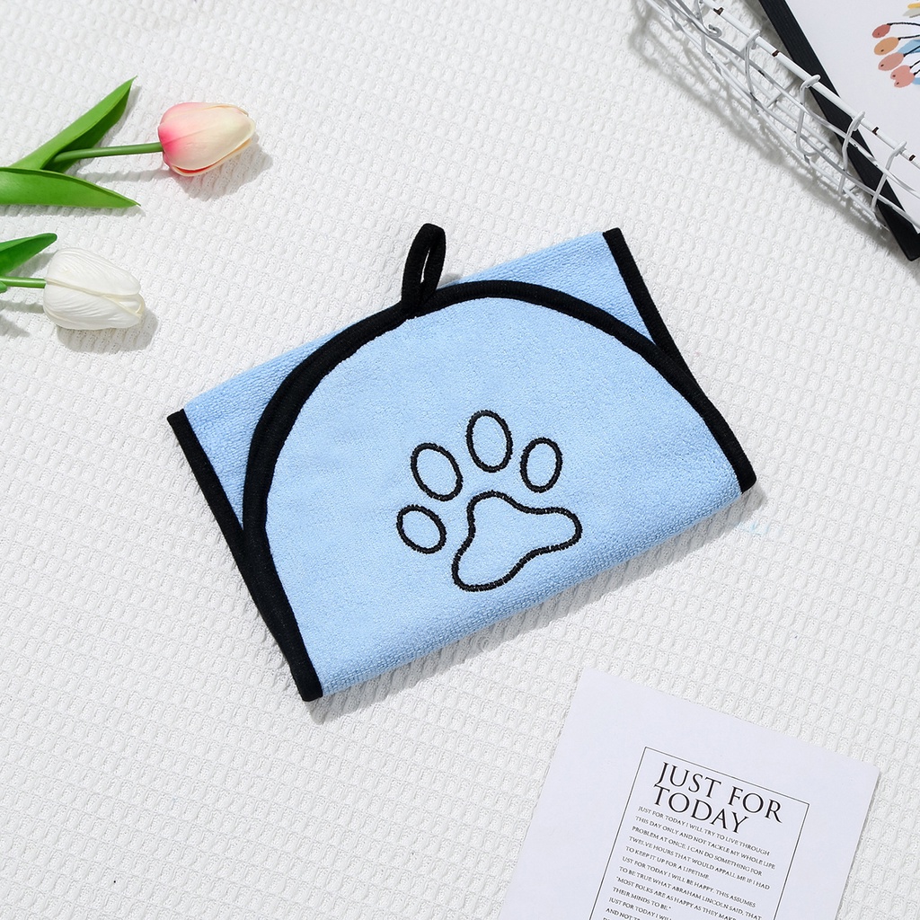 Khăn Choàng Tắm Thấm Hút Tốt Nhanh Khô Có Túi Tiện Dụng Cho Thú Cưng