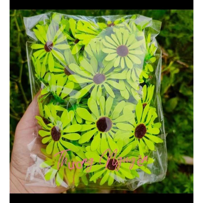 trang trí bánh kem sinh nhật [FREESHIP❤️] sét 100 bông hoa cúc đủ size 3-4-5cm