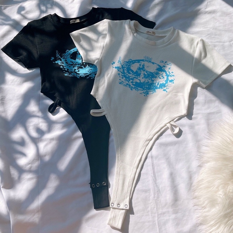 Áo CropTop BodySuit Khoét Eo Thời Trang Gợi Cảm Kèm hình thật )