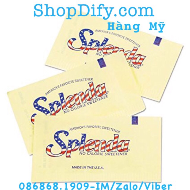 Đường SPLENDA Zero Calorie Granulated Sweetener của Mỹ cho người ăn kiêng, bệnh tiểu đường, DAS, Sugar Alternative