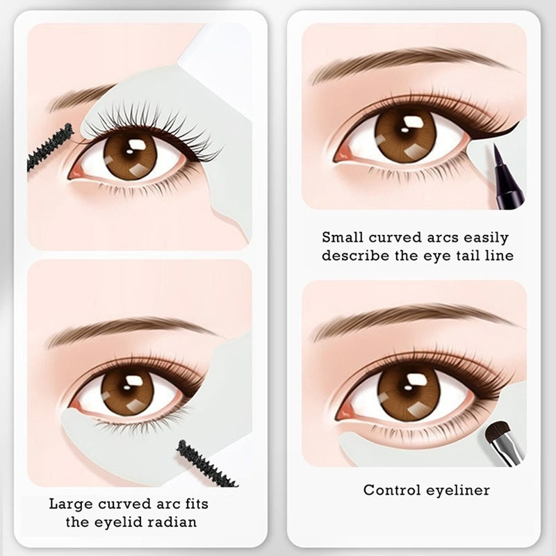 Khuôn Kẻ Mắt/Mascara Bằng Silicon Mềm Nhỏ Gọn Tiện Dụng Cho Người Mới Bắt Đầu