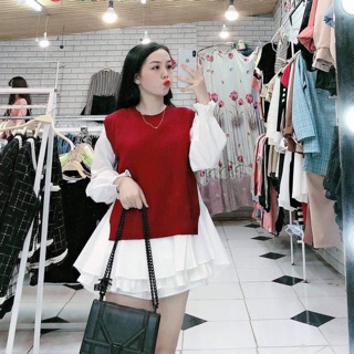 Áo gile pha sơ mi