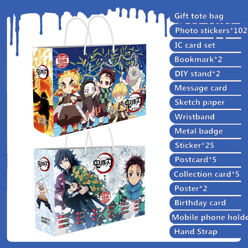 Miếng Dán Đánh Dấu Trang Sách In Hình Anime Demon Slayer Kimetsu No Yaiba