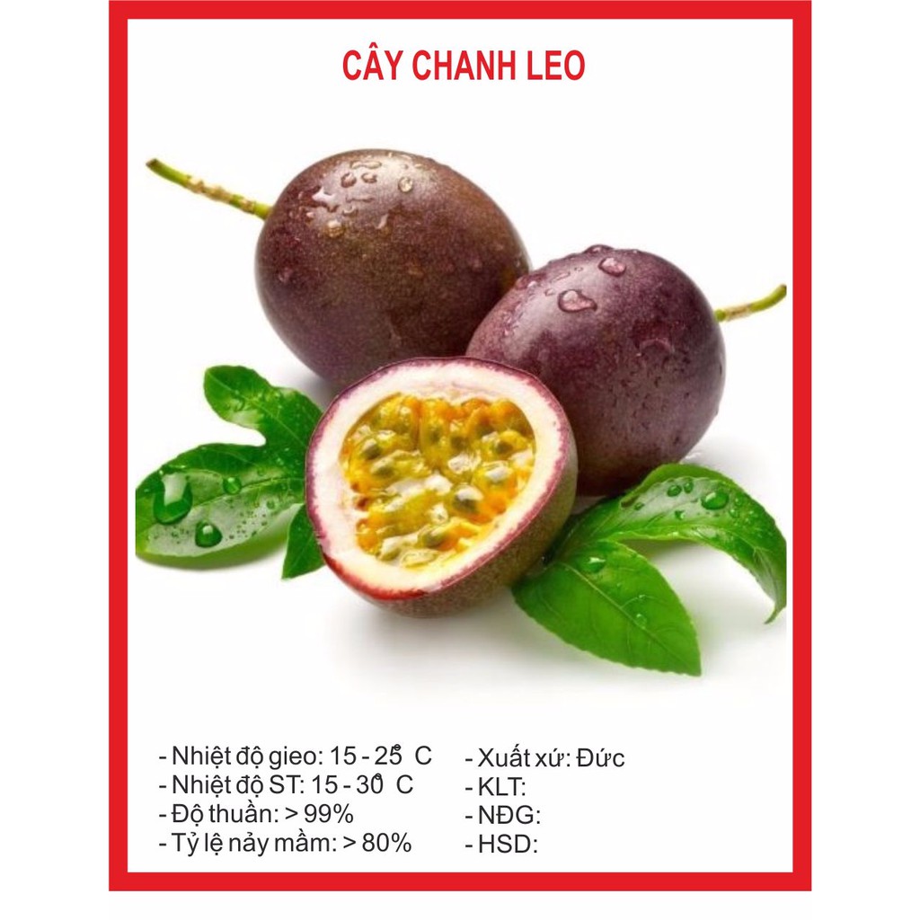 Hạt giống Cây Chanh Leo 20 Hạt