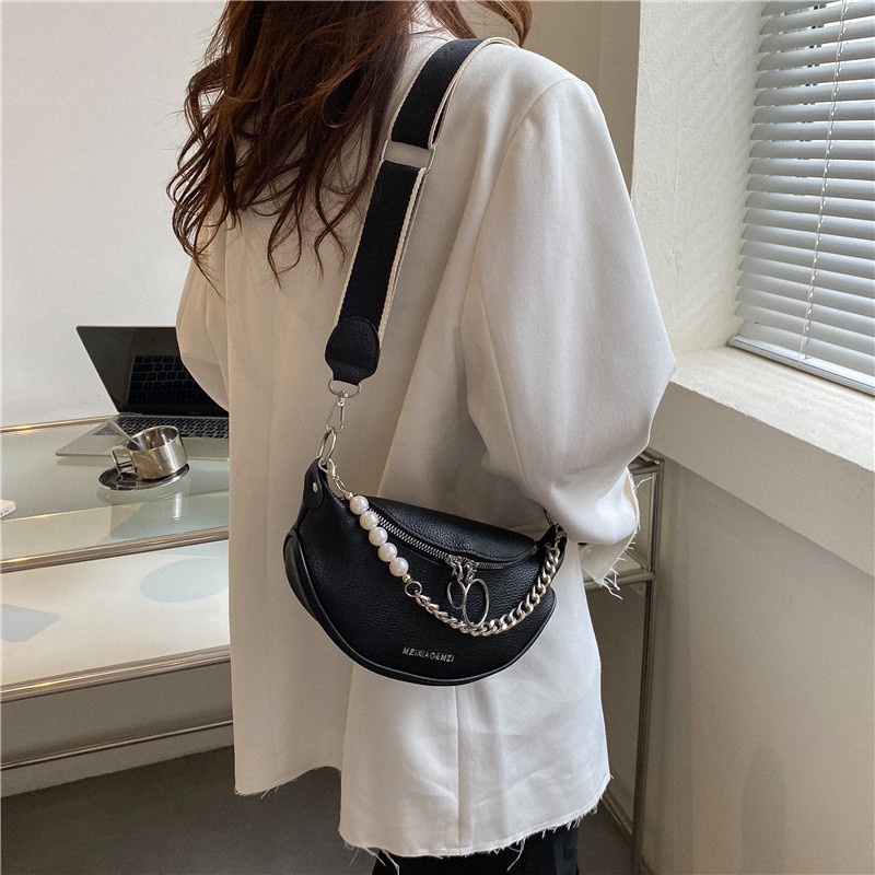 Túi Đeo JASMIN NOIR Chéo Vai Bằng Da PU Thời Trang Sành Điệu Cho Nữ