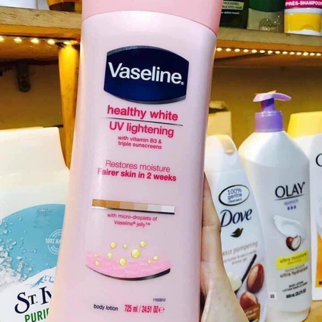 Sữa dưỡng thể trắng da Vaseline Healthy White Mỹ 725ml Chính hãng | BigBuy360 - bigbuy360.vn