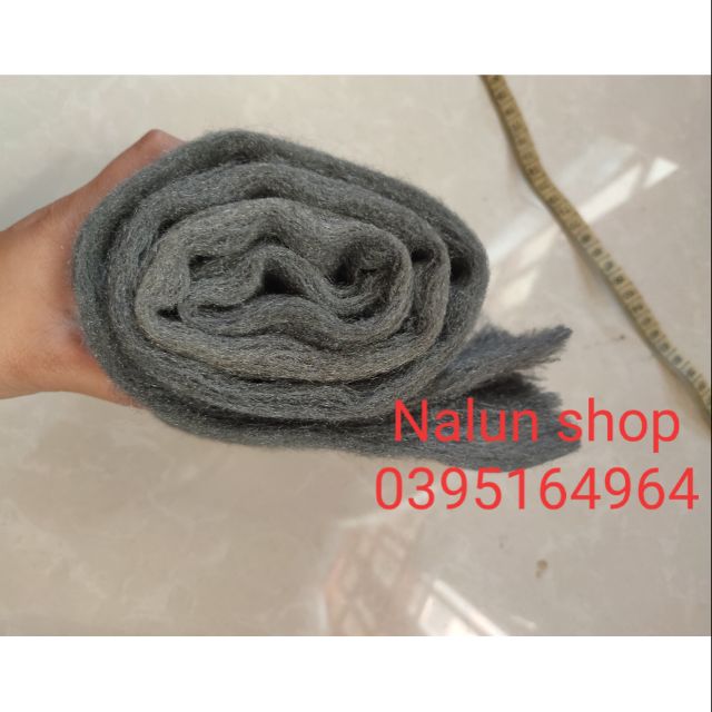 Bùi nhùi thép - steel wool dài 1m rộng 14cm dày 2 lớp