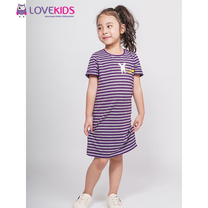 Váy suông kẻ – xanh LK0067 - Lovekids