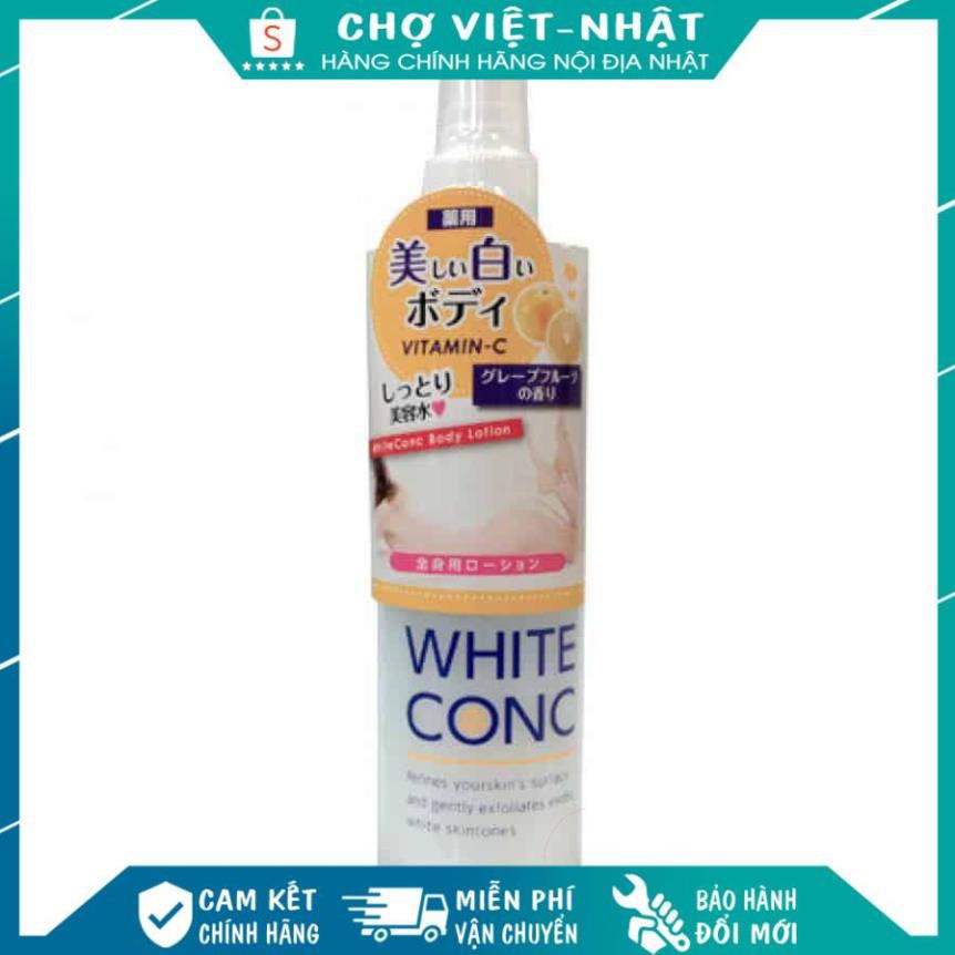[Xả Kho Hàng Nhật] Lotion xịt dưỡng trắng da White Conc Vitamin C 245ml Nhật Bản