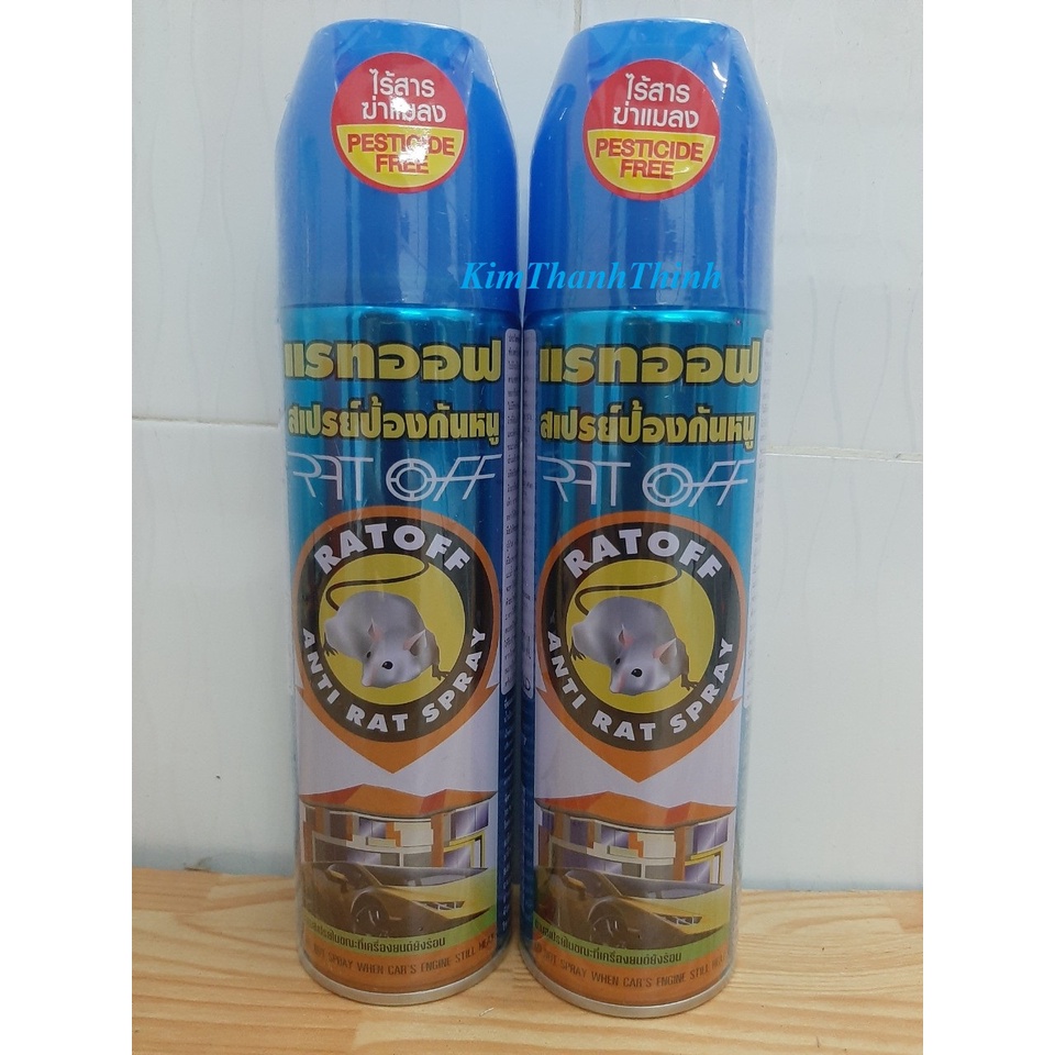 (KTT) Xịt Đuổi Chuột RAT OFF ANTI RAT SPRAY 200ml - Thái Lan