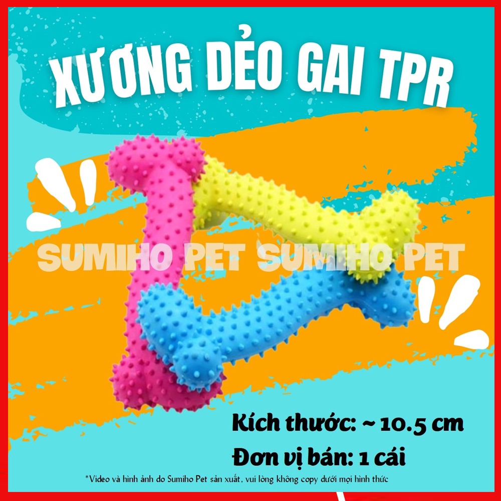 Đồ chơi tương tác với thú cưng Sumiho - Xương nhựa dẻo (giao màu ngẫu nhiên)