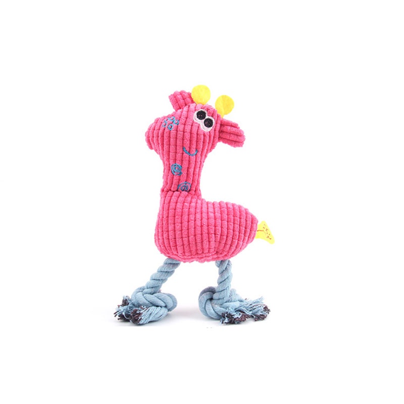 Phim hoạt hình dễ thương Deer phong cách mèo chó đồ chơi mặc đồ chơi dây thừng bông