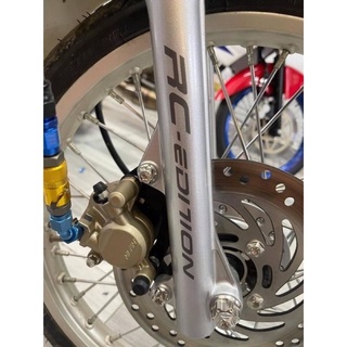 Cặp tem dán Phuộc RC Edition xám decal trong