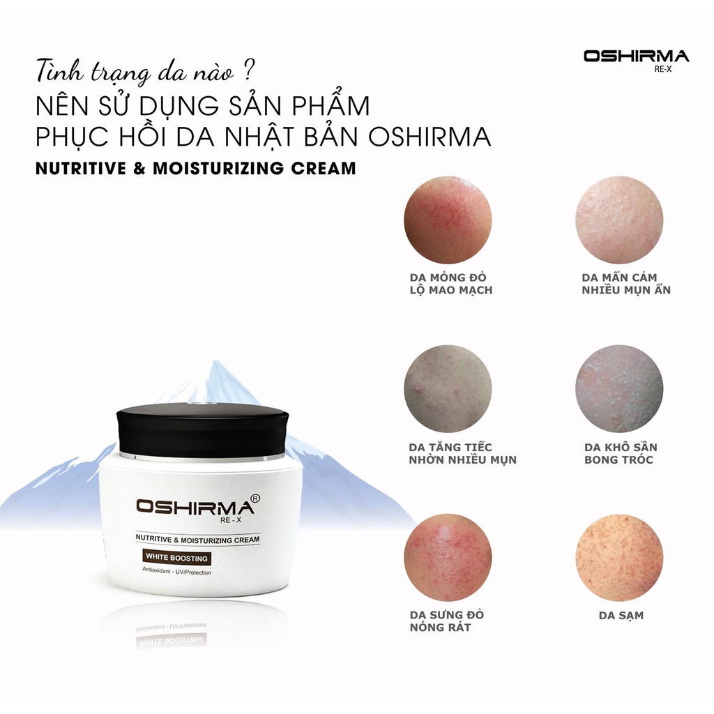 [OSHIRMA NHẬT BẢN chính hãng] Kem Thải Độc Tố Corticoid & Tái tạo Phục Hồi Gốc Da Hư Tổn, giảm mụn ẩn 18g