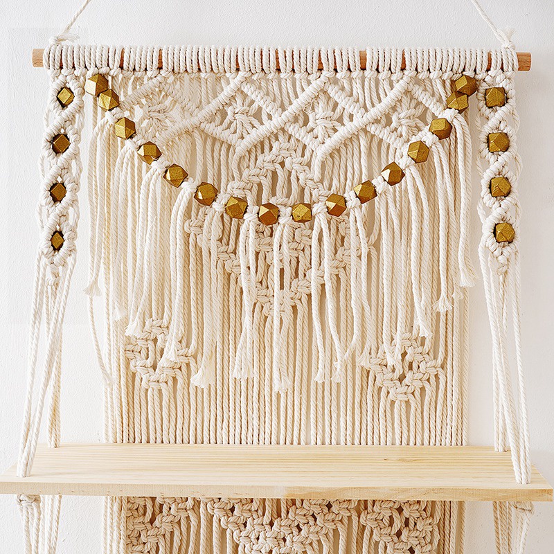 Kệ Treo Tường 3 Tầng Dạng Nổi Phong Cách Boho Trang Trí Phòng Ngủ / Phòng Tắm / Chậu Cây Cảnh