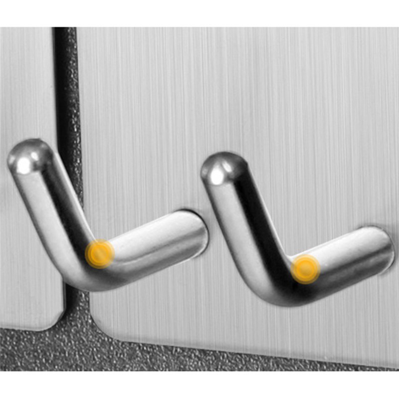 1Pc Stainless Steel Hooks Adhesive Hooks Wall Hooks Deluxe Blade Holder for Shower Hook