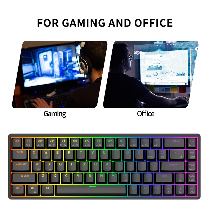 RK837 RKG68 60% RGB RK G68- RK Switch Bàn Phím Cơ Không Dây Kludge