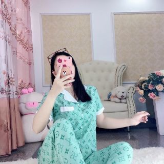 Bộ pijama tay ngắn quần dài lụa hàn siêu mát