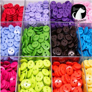 Gói 100 nút áo nhựa tròn 2 lỗ nhiều màu