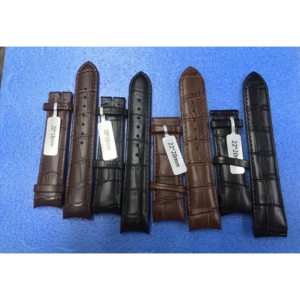 Dây da dành cho đồng hồ tissot mẫu couturier đầu Mo  , size 22mm , màu đen , nâu