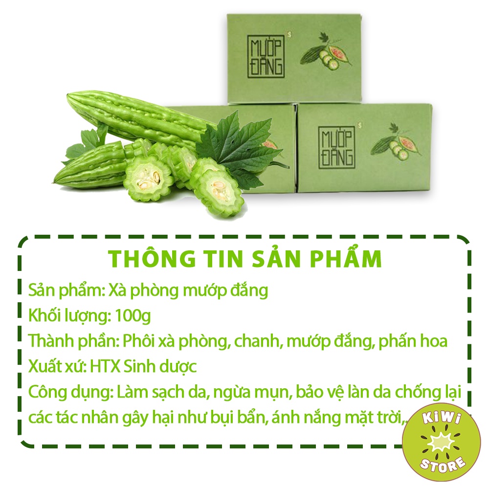 Xà bông rửa tay tắm toàn thân handmade giảm thâm nách ngừa mụn lưng, xà phòng mướp đắng  khổ qua organic thiên nhiên