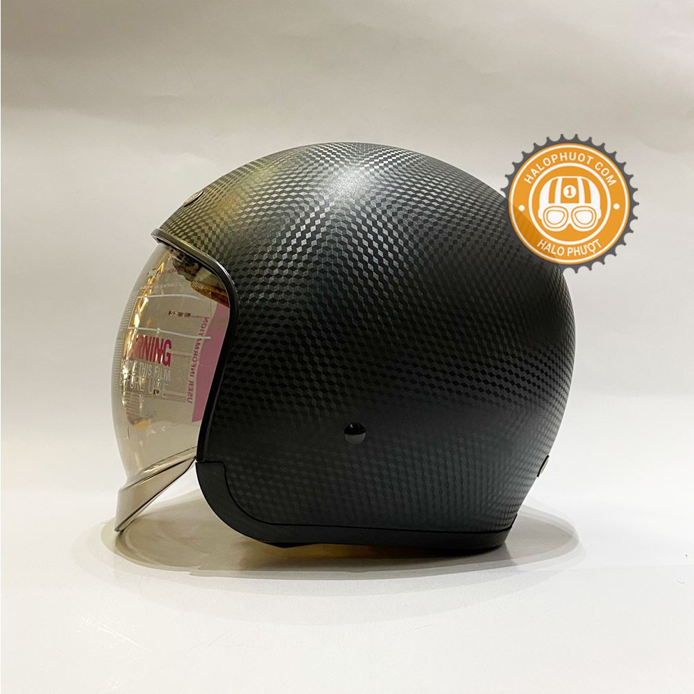 Nón bảo hiểm 3/4 kính âm Royal M139 màu trơn kính khói (tặng balo rút)