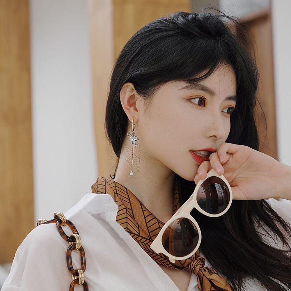 VANES1 Khuyên Tai Tua Rua Hình Thỏ Dễ Thương