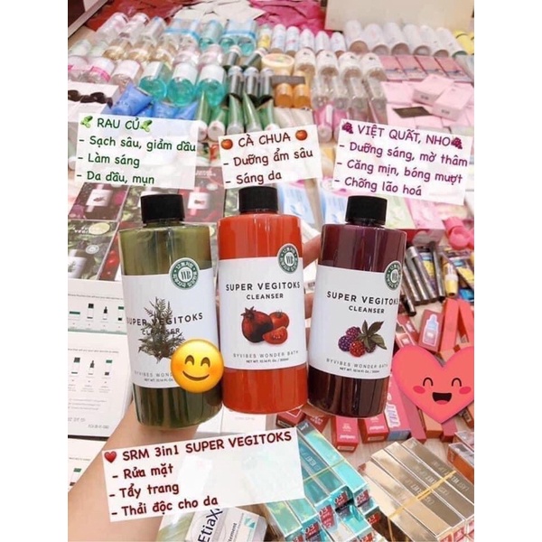 [CHÍNH HÃNG] Sữa Rửa Mặt Thải độc rau củ super vegitoks cleanser Hàn Quốc 300ml