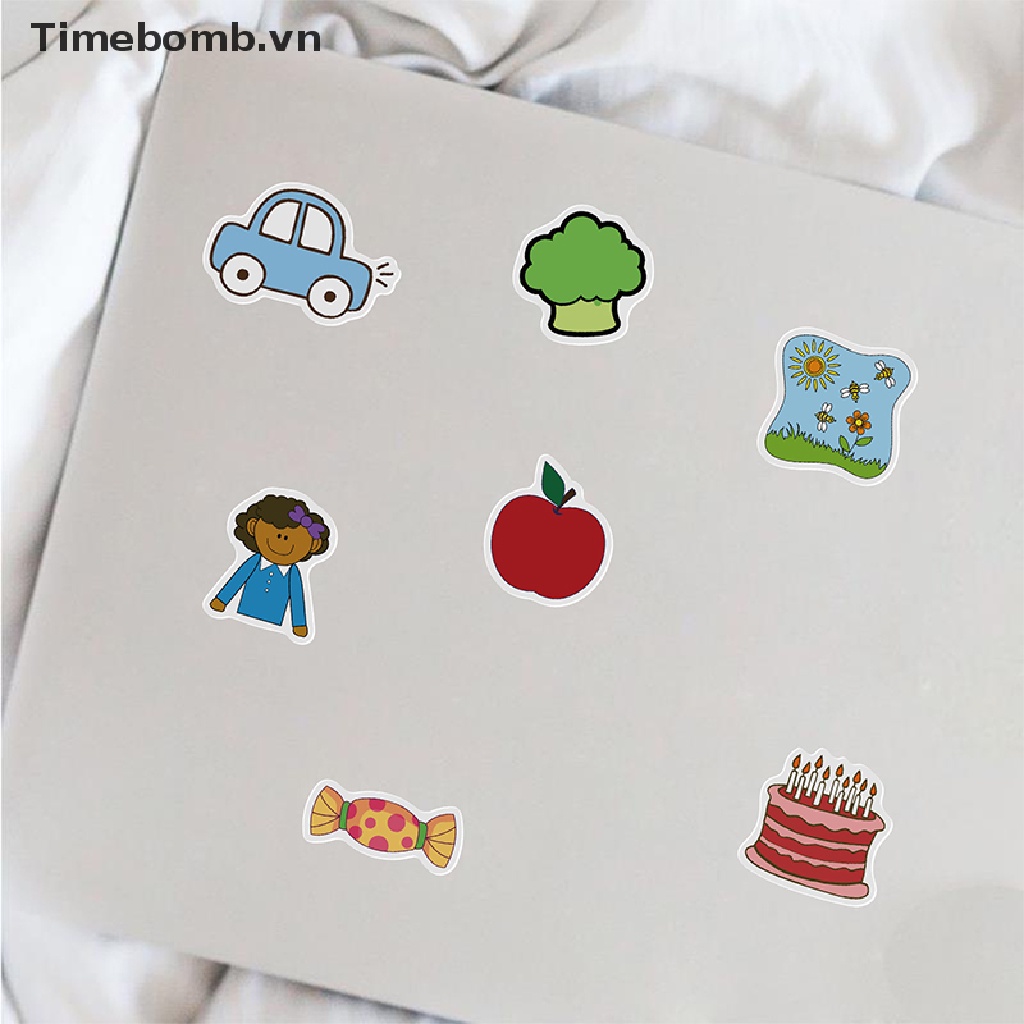 Bộ 90 miếng dán trang trí cho xe máy họa tiết dễ thương bắt mắt
