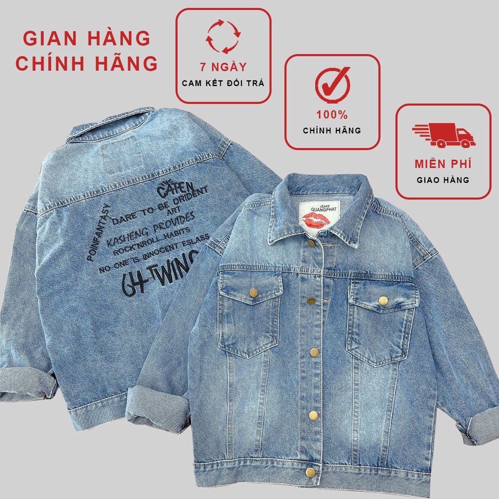 ÁO KHOÁC JEAN 64 TWING CAO CẤP AKJ12 - Hí Shop