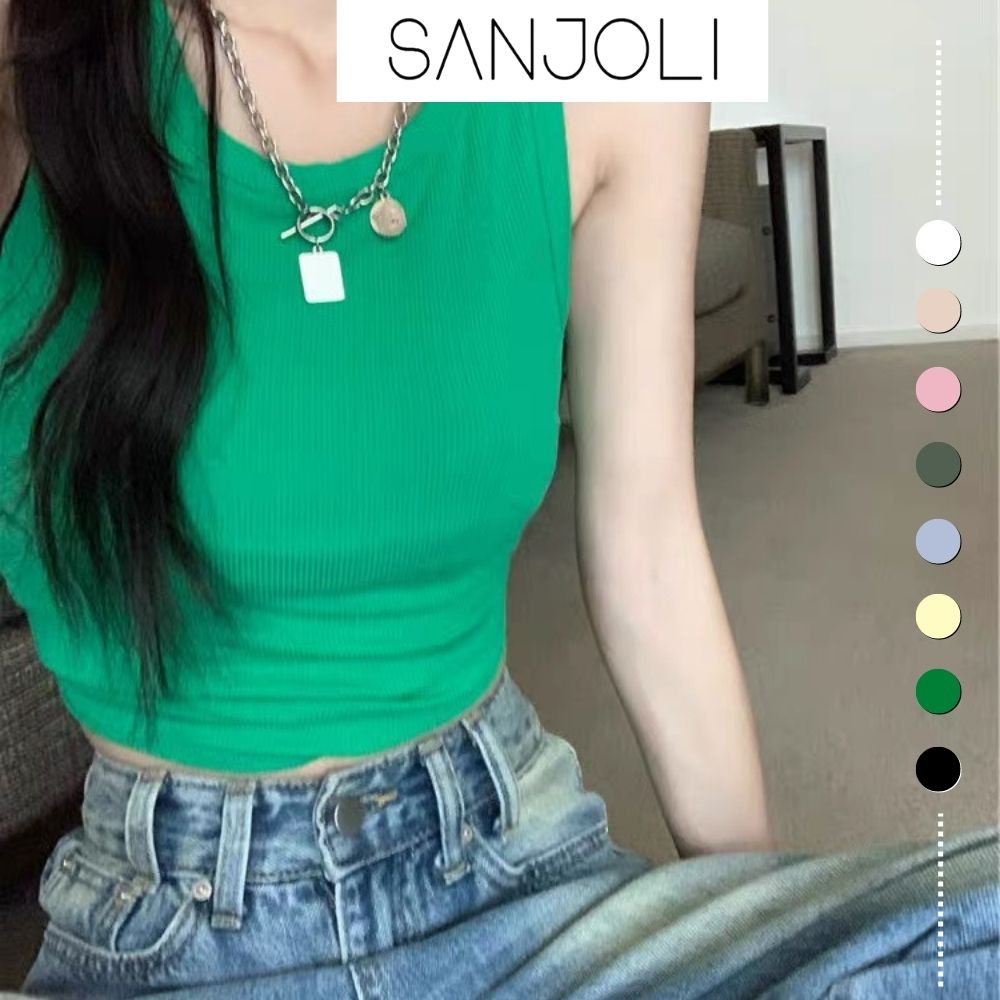 Áo Croptop Ba Lỗ SANJOLI AO008