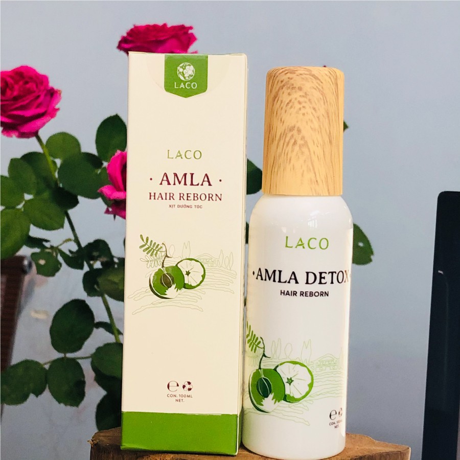 [HÀNG CHÍNH HÃNG] XỊT DƯỠNG TÓC AMLA REBORN LACO 100ML GIÚP TÓC SUÔN MƯỢT, THƠM THO