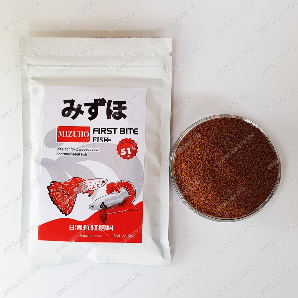 Thức ăn cho cá 7 màu guppy betta Mizuho Nhật 50gram