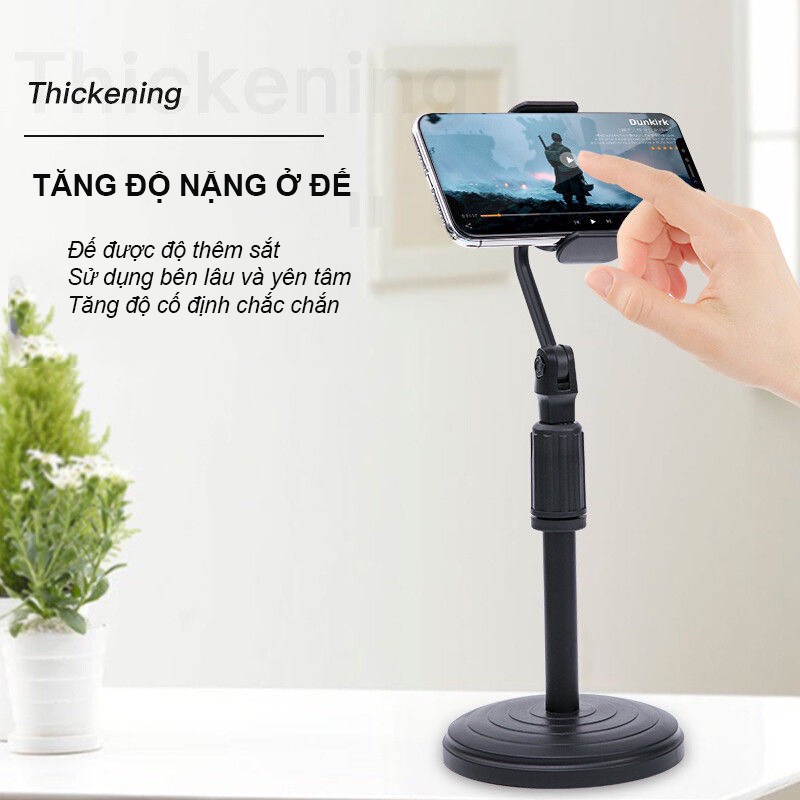 Giá Đỡ Điện Thoại Live Stream Xem Phim Chụp Ảnh  Xoay 360 Độ Chân Đỡ Nặng Vô Cùng Chắc Chắn