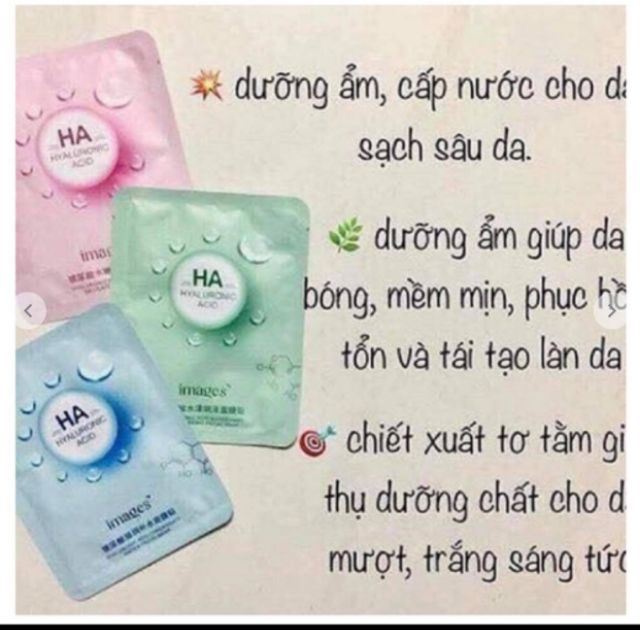 Combo 10 miếng mặt nạ giấy HA images nội địa trung | Thế Giới Skin Care