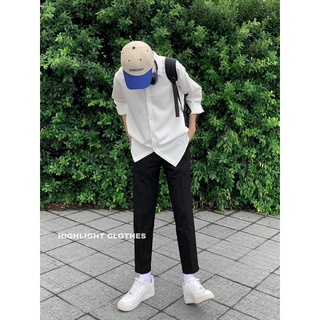 ÁO SƠ MI BASIC FORM RỘNG UNISEX NAM NỮ
