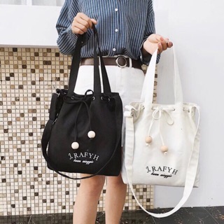 TÚI TOTE VẢI ĐEO CHÉO MIỆNG THẮT NƠ J.RAFYH