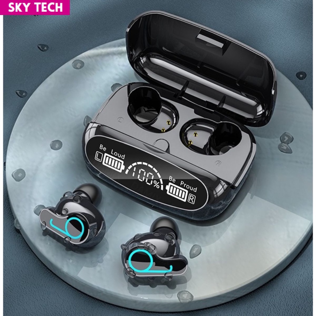 Tai Nghe Thể Thao Không Dây Kiêm Sạc Dự Phòng M32BV5.1 Bluetooth HD Stereo Chống Thấm Nước Có Mic Pin 2000MAh