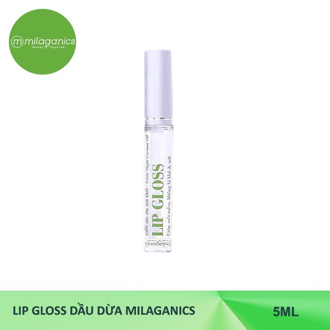 Combo mascara dầu dừa Milaganics 5ml và son dưỡng Lip Gloss dầu dừa Milaganics 5ml | BigBuy360 - bigbuy360.vn