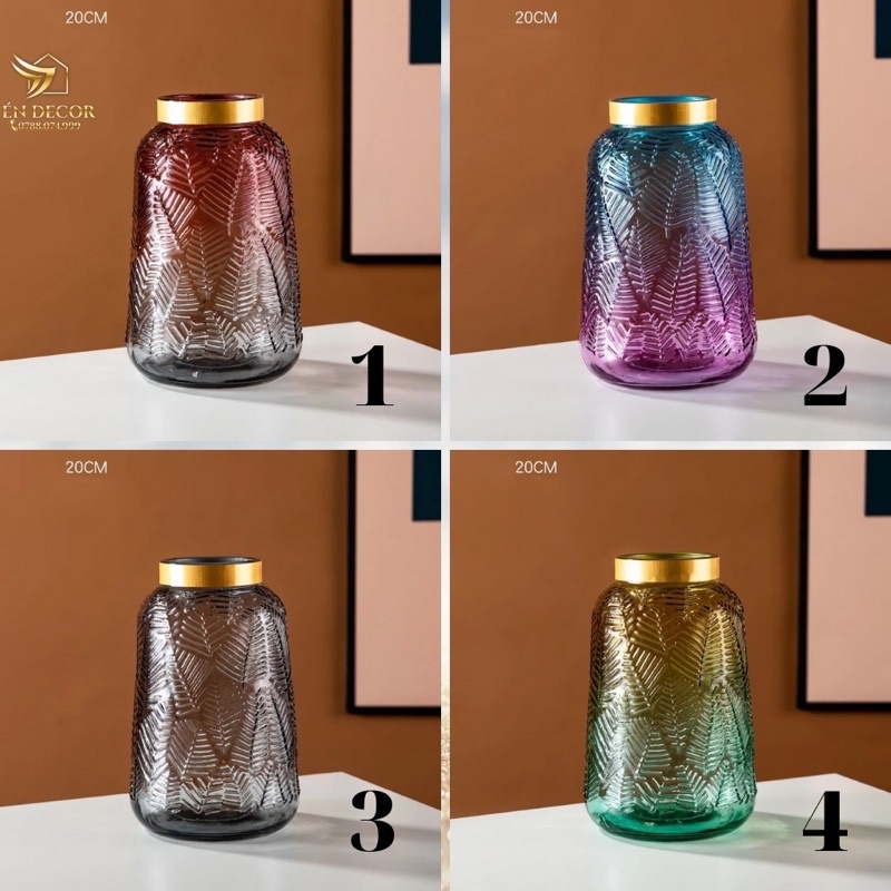 Lọ Hoa Thuỷ Tinh, Lọ Hoa Decor, Trang Trí Nhà Cửa, Én Decor