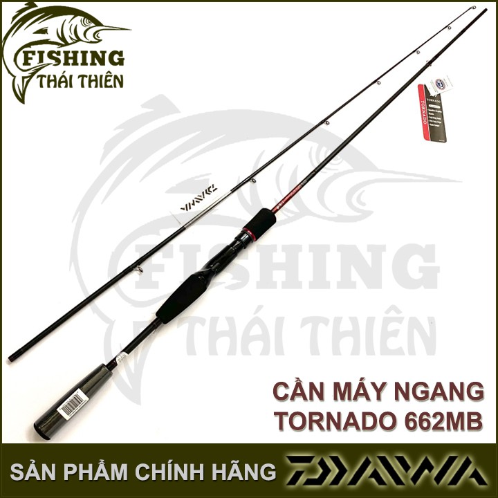 Cần câu cá Daiwa Tornado cần 2 khúc lure máy ngang 662MB 1m98 khoen Fuji Pat Daiwa