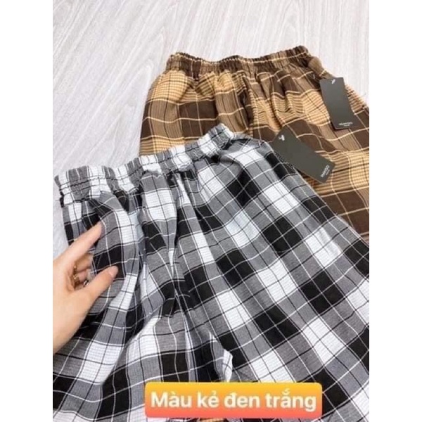 quần kẻ caro nam nữ