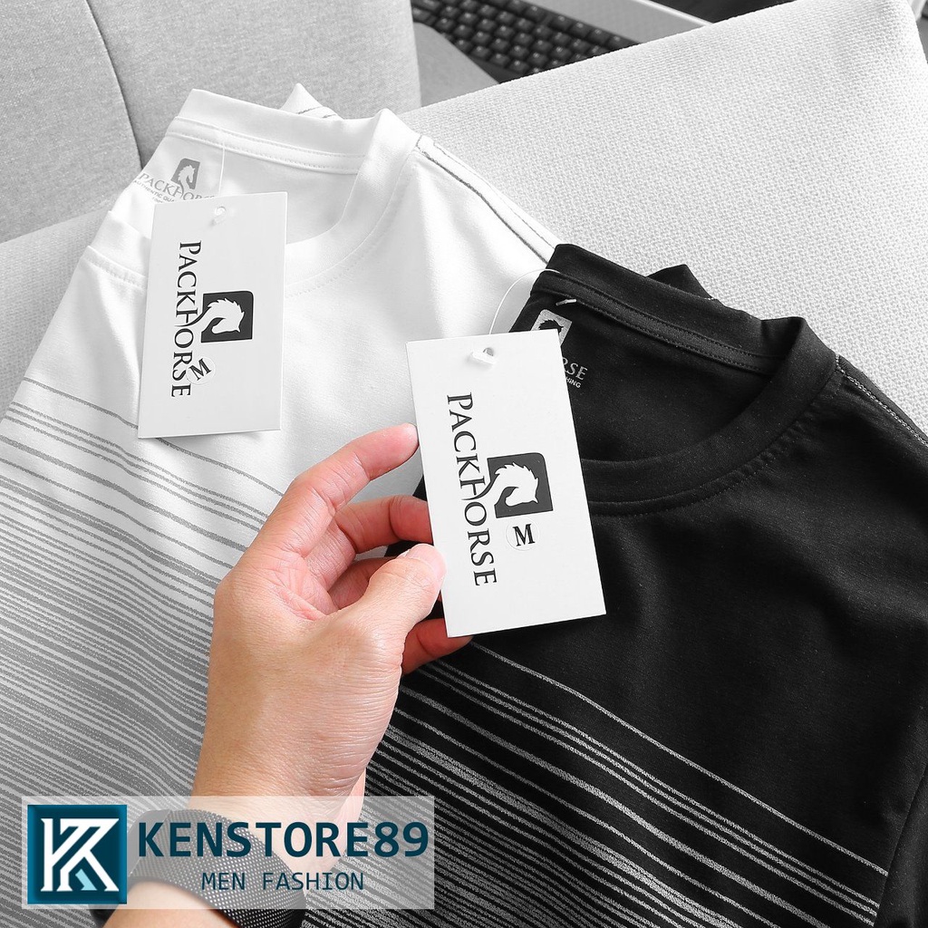 Áo thun nam cổ tròn PACK KẺ SỌC M1 thời trang KENSTORE89 ATP124