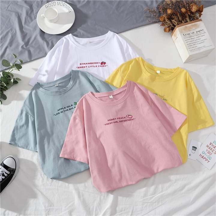 Áo thun nữ tay lỡ phông form rộng cao cấp chất Cotton oversize siêu dễ thương cực đẹp giá rẻ A01 | BigBuy360 - bigbuy360.vn