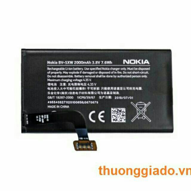 Pin Thay Lumia 1020 BV 5XW 2000mAh xịn - Bảo hành 3 tháng