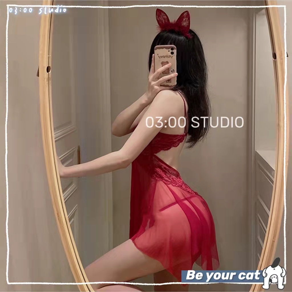 （Giao hàng bảo mật）🎁Đồ ngủ sexy🎁đầm ngủ 2 dây ren quyến rũ gợi cảm cao cấp, chất vải mềm mịn siêu tôn dáng---010